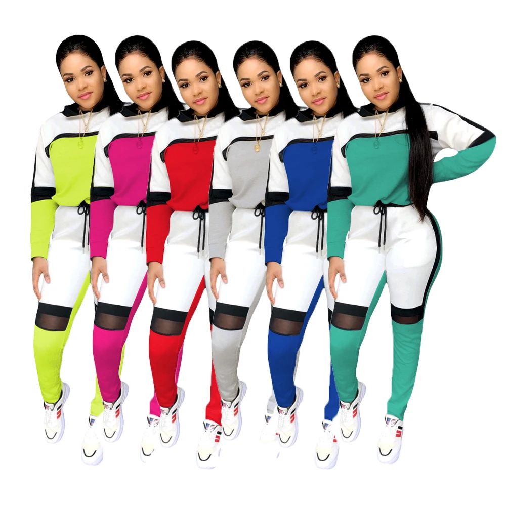 Two Piece Set Casual Mesh Patchwork Hooded Pantsuit Sports Suits Plus Size Pants Suit, As picture
Two Piece Set Casual Mesh Patchwork Hooded Pantsuit Sports Suits Plus Size Pants Suit, As picture