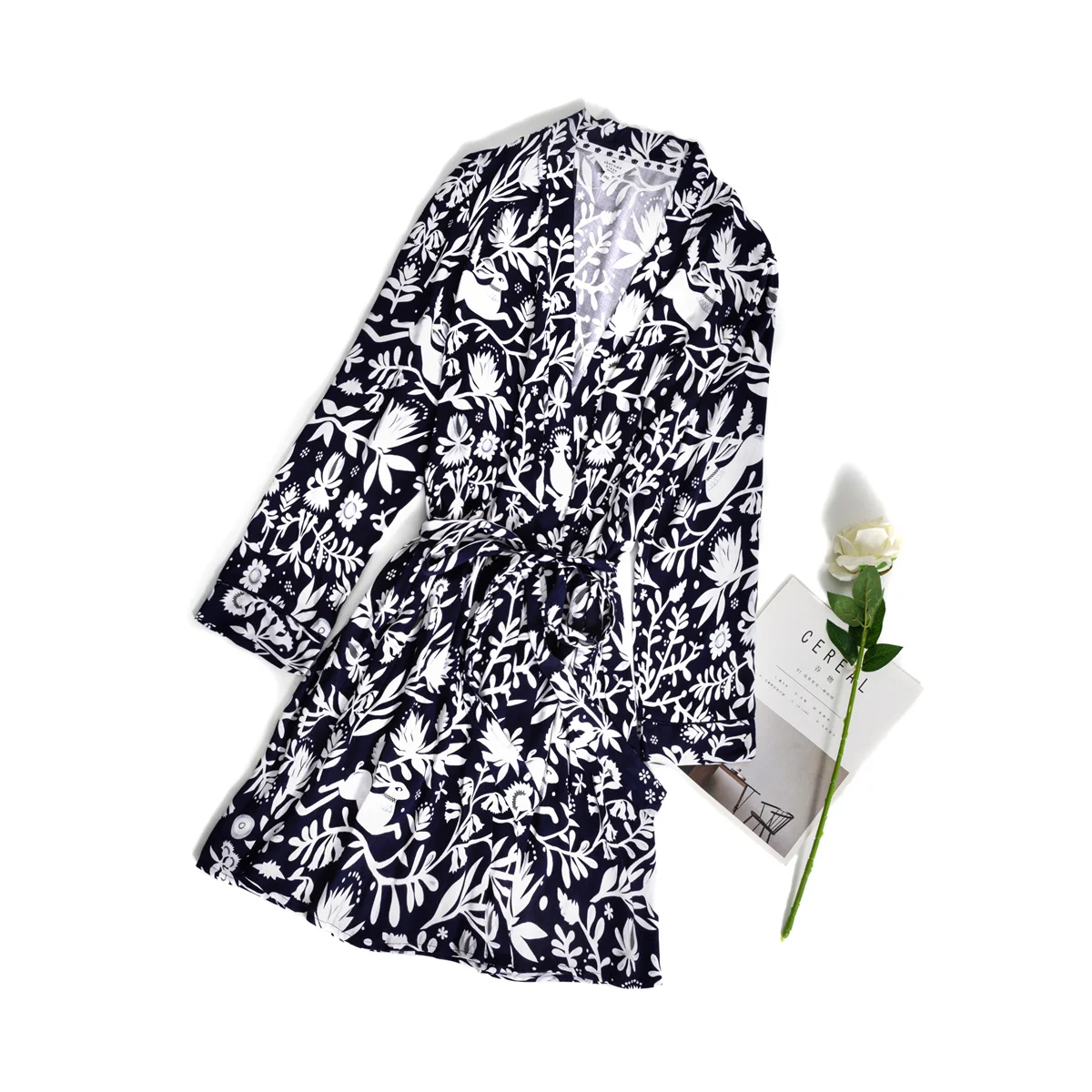 Drop Shipping Woman Satin Viscose Flora Long Sleeve Robe Soft Nightwear Kimono Robes Sleepwear Woven Ladies Loungewear, Customized color
Drop Shipping Woman Satin Viscose Flora Long Sleeve Robe Soft Nightwear Kimono Robes Sleepwear Woven Ladies Loungewear, Customized color