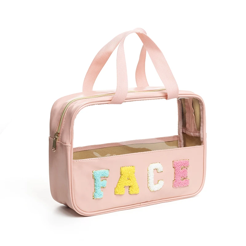 Unisex Wholesale Colored Letter Large Capacity Water Resistant Makeup Cosmetic Bag Custom Portable Travel Clear Toiletry Bag
Unisex Wholesale Colored Letter Large Capacity Water Resistant Makeup Cosmetic Bag Custom Portable Travel Clear Toiletry Bag