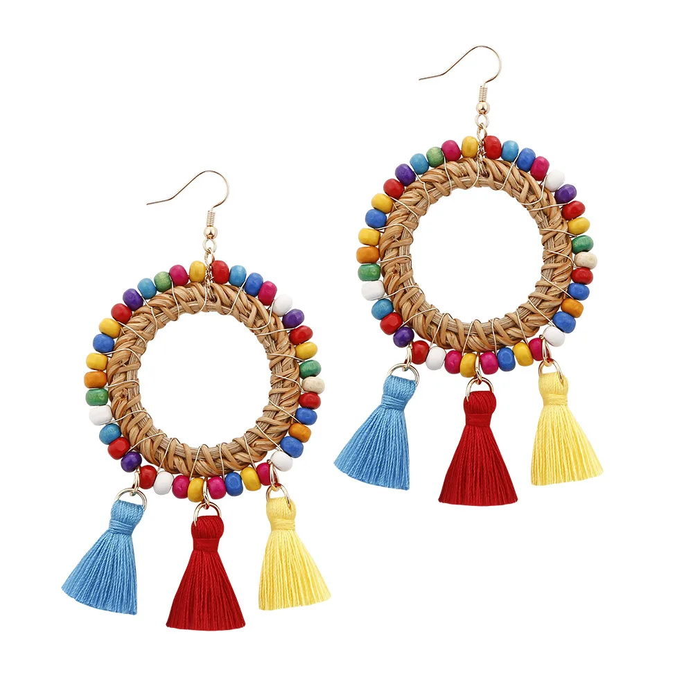 Fashion Bohemia Colorful Seed Beaded Round Drop Earrings Vintage Multi Color Tassel Drop Earrings for Women, Picture
Fashion Bohemia Colorful Seed Beaded Round Drop Earrings Vintage Multi Color Tassel Drop Earrings for Women, Picture