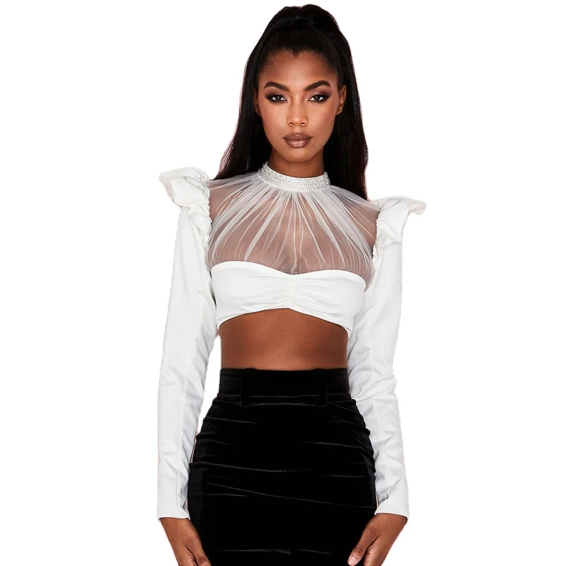 2021 New arrivals In Stock women sexy o neck long sleeve Contrast top fashion blouse ladies crop tops
2021 New arrivals In Stock women sexy o neck long sleeve Contrast top fashion blouse ladies crop tops