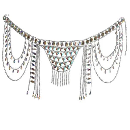 Acrylic skirt chain Bohemia Tassel Multilayer Beach Belly Waist Body Chain Body Chains Lingerie wholesale, Gold
Acrylic skirt chain Bohemia Tassel Multilayer Beach Belly Waist Body Chain Body Chains Lingerie wholesale, Gold