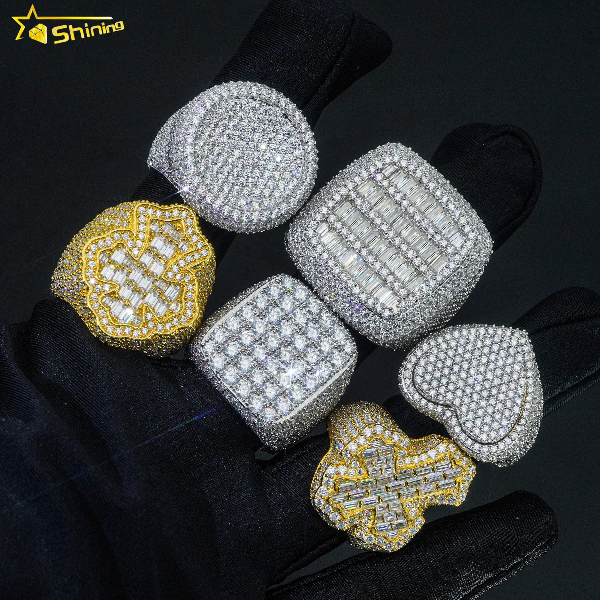 Fine jewelry iced out hip hop cuban ring gold plated 925 sterling silver vvs moissanite diamond ring for men
Fine jewelry iced out hip hop cuban ring gold plated 925 sterling silver vvs moissanite diamond ring for men