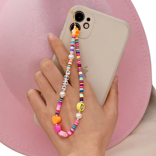 2021 Beaded Colorful Fruity Clay Polymer Heishi Beads Cell Mobile Phone Straps Chain Accessories Long Charm Bracelet Pastel Cord, As the picture
2021 Beaded Colorful Fruity Clay Polymer Heishi Beads Cell Mobile Phone Straps Chain Accessories Long Charm Bracelet Pastel Cord, As the picture