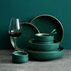 /product-detail/home-goods-handmade-green-color-porcelain-dinner-set-restaurant-crockery-tableware-62235135166.html