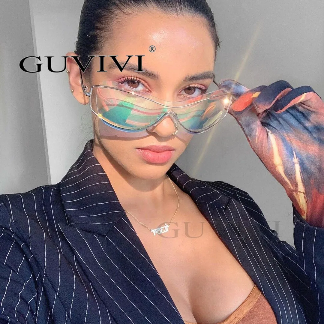 GUVIVI Fashion Punk Sunglasses Women 2020 Mirror Men Shades Rimless Glasses Luxury Metal Frames One Piece Unique Female Eyewear, Pink,rose gold,red,blue,green 
GUVIVI Fashion Punk Sunglasses Women 2020 Mirror Men Shades Rimless Glasses Luxury Metal Frames One Piece Unique Female Eyewear, Pink,rose gold,red,blue,green