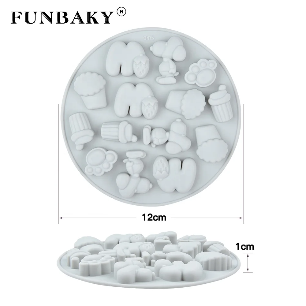 FUNBAKY JSC3415 Carton cute candy mold dessert paw shape chocolate silicone mold crystal drop of glue making kits gummy mould, Customized color
FUNBAKY JSC3415 Carton cute candy mold dessert paw shape chocolate silicone mold crystal drop of glue making kits gummy mould, Customized color