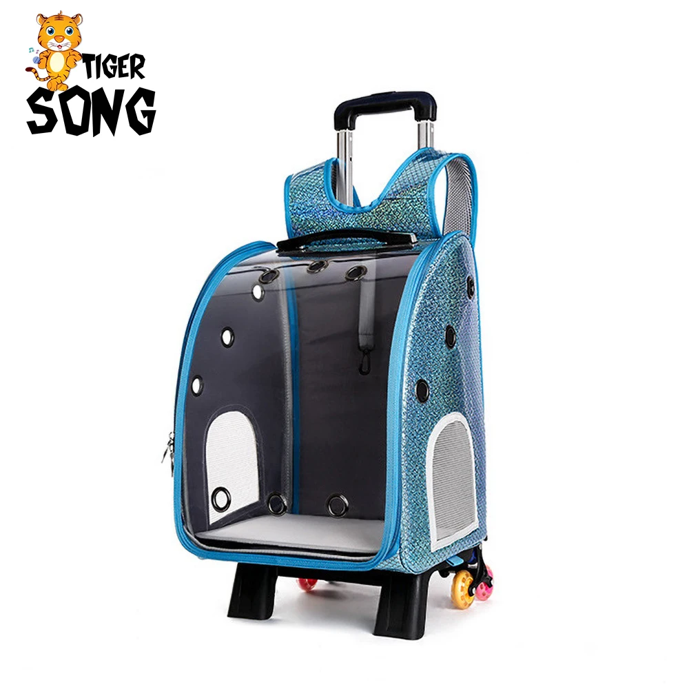 New Pet pellucid Trolley Luggage Out Portable Transparent Porous Cat dog Bag With tie rod, Customized color
New Pet pellucid Trolley Luggage Out Portable Transparent Porous Cat dog Bag With tie rod, Customized color