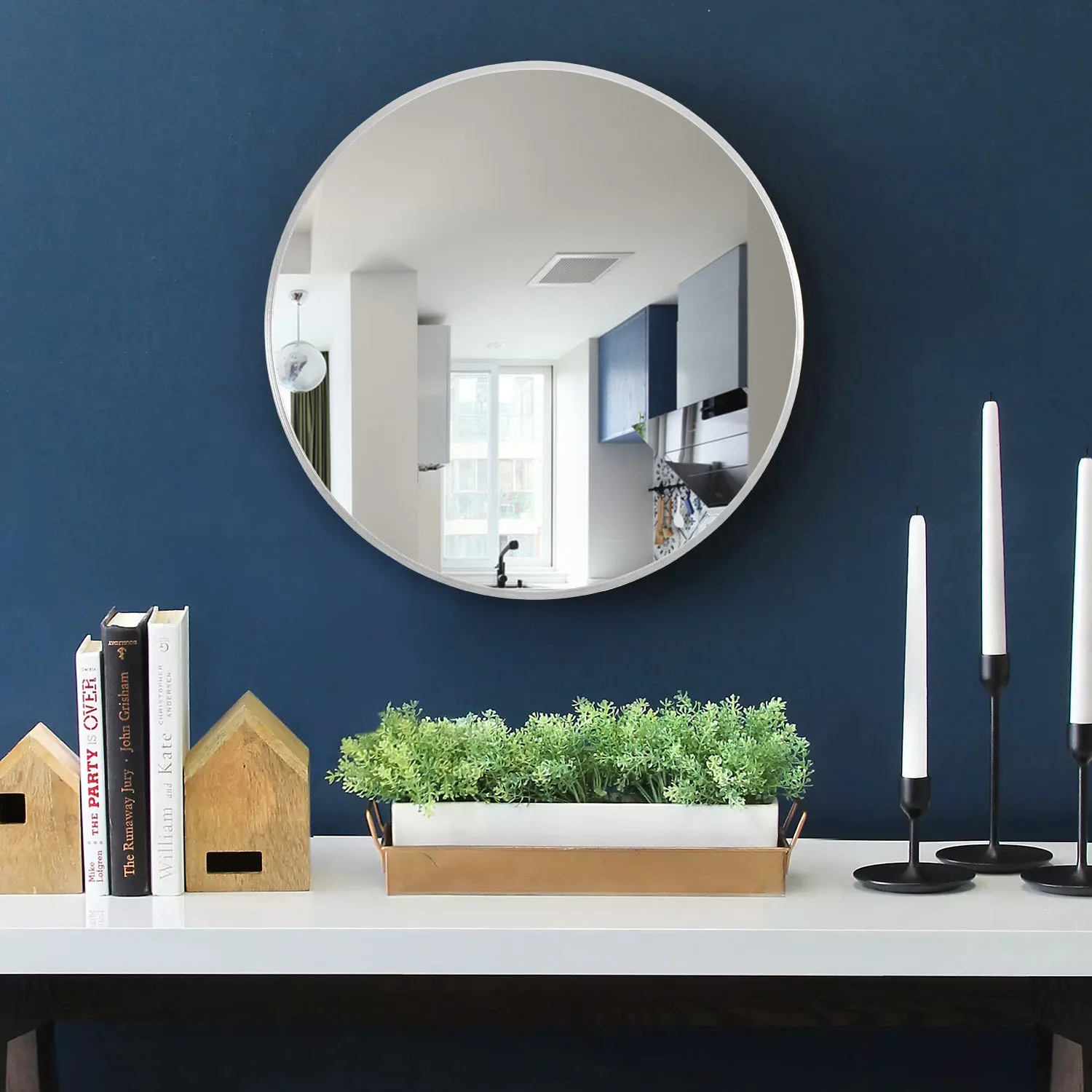 Wall Circle Mirror Decor Big Bathroom Make Up Vanity Large Round Aluminum alloy circular hanging mirror with fine edge
Wall Circle Mirror Decor Big Bathroom Make Up Vanity Large Round Aluminum alloy circular hanging mirror with fine edge