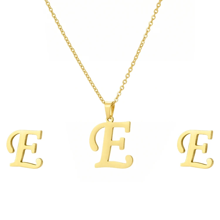 Wholesale Classic Simple Pendent Necklace Letter Earrings Stainless Steel Set Jewelry, Gold,customized sliver
Wholesale Classic Simple Pendent Necklace Letter Earrings Stainless Steel Set Jewelry, Gold,customized sliver