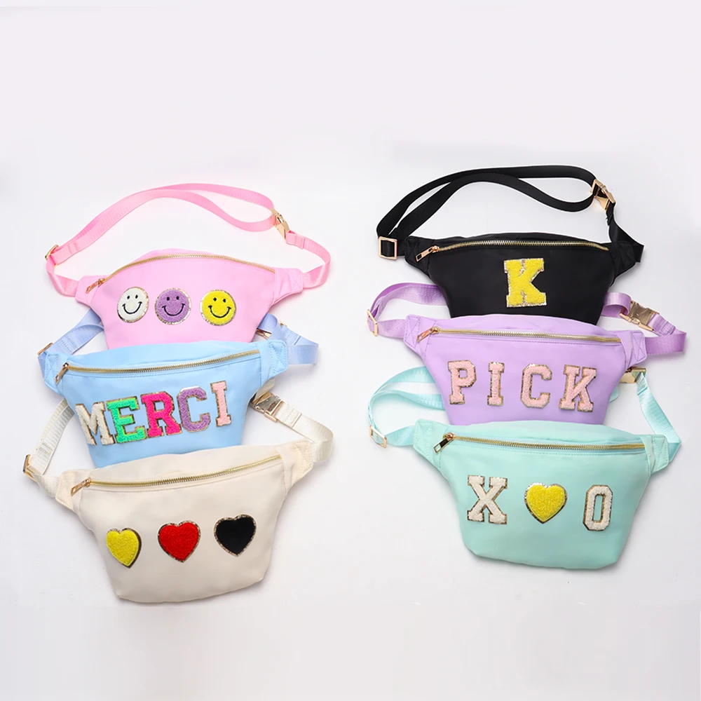 Eco Friendly Candy Colors Zipper Nylon Cute Kids Crossbody Belt Bag Waist Bag Fanny Pack With DIY Patches
Eco Friendly Candy Colors Zipper Nylon Cute Kids Crossbody Belt Bag Waist Bag Fanny Pack With DIY Patches