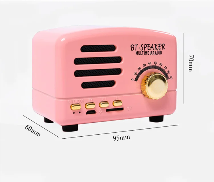 BT01 Wireless Bluetooth Speaker Retro Radio Card Audio Phone Mini Blue Speaker Creative Retro Speaker - ANKUX.COM