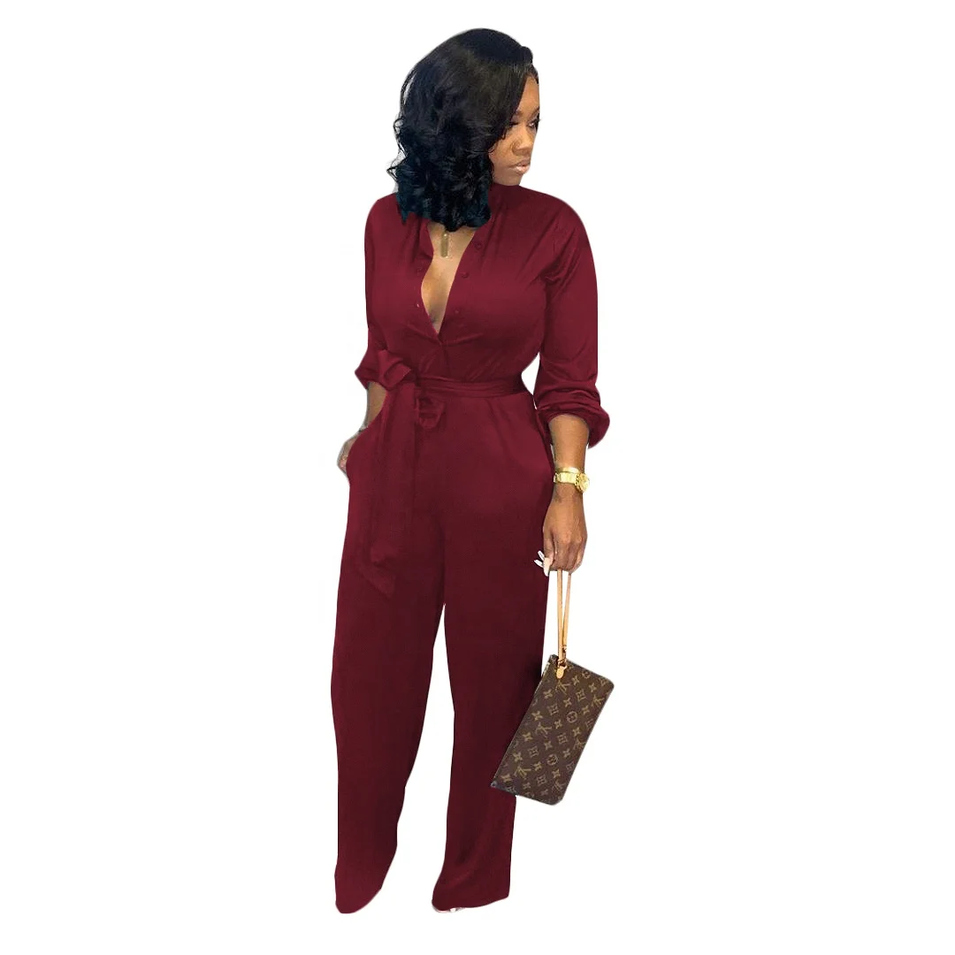 2021 wholesale classical elegant v neck long sleeve soild Polyester women one piece jumpsuit
2021 wholesale classical elegant v neck long sleeve soild Polyester women one piece jumpsuit