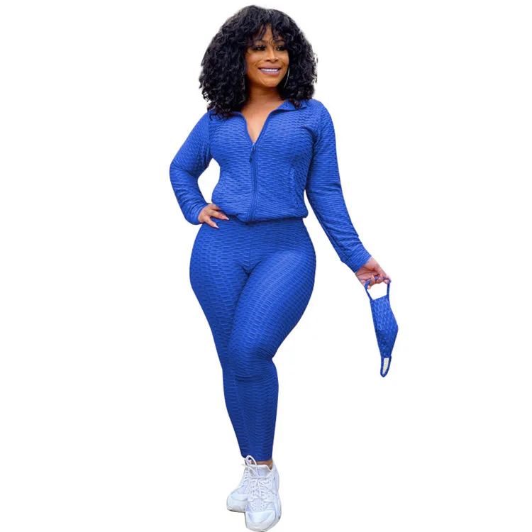 Spring new style stand collar zipper sweater top pencil yoga pants knitted jacquard sweat suit
Spring new style stand collar zipper sweater top pencil yoga pants knitted jacquard sweat suit