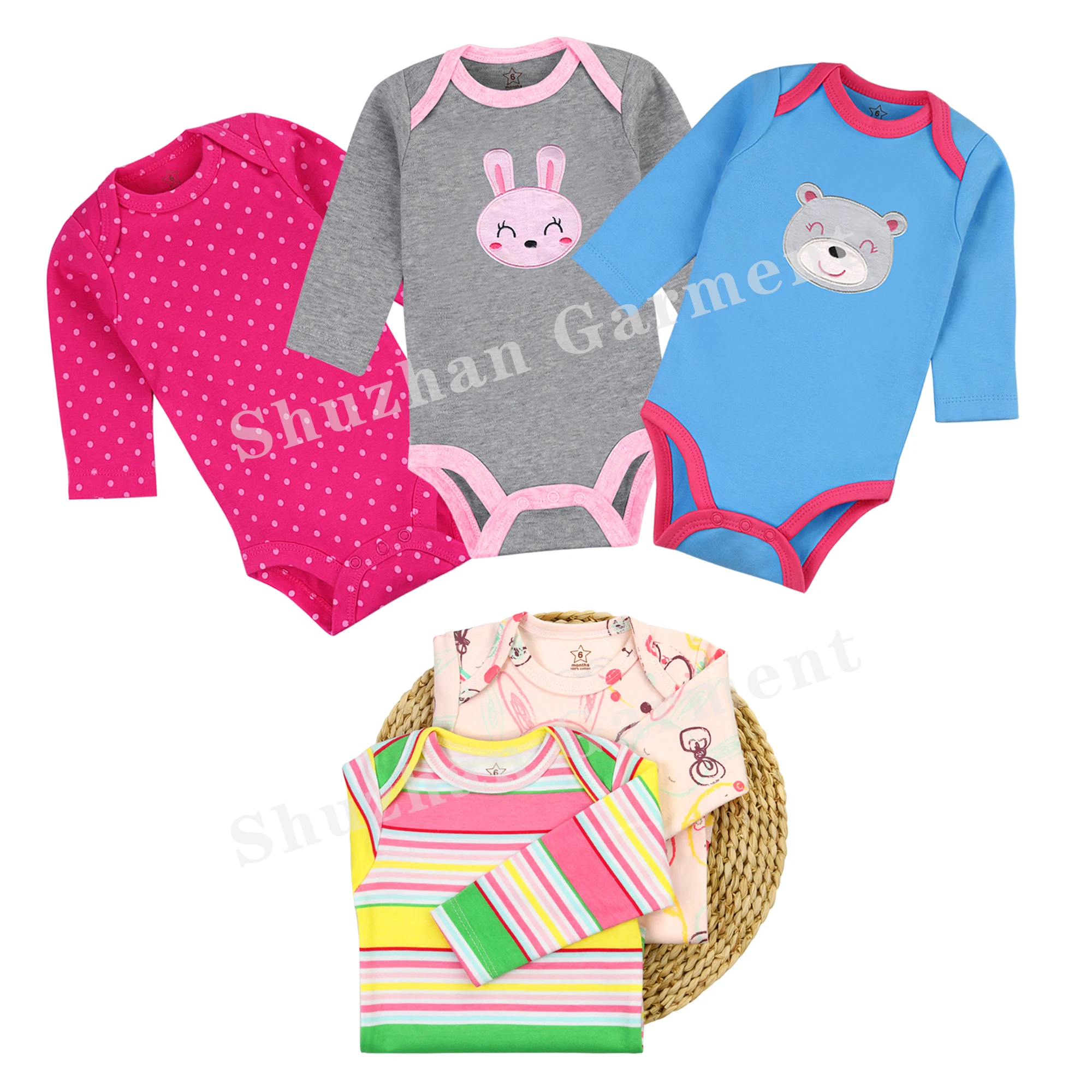 good sell long sleeve kid clothing 5 pack baby jumpsuit comfortable baby girls' romper cute bodysuit, Random color
good sell long sleeve kid clothing 5 pack baby jumpsuit comfortable baby girls' romper cute bodysuit, Random color