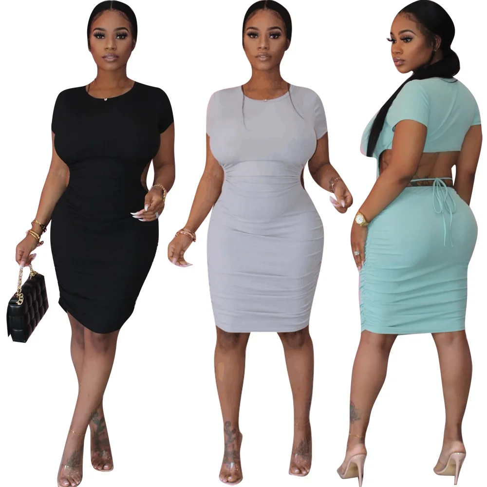 Hot Sell Spring Autumn Fashion casual sexy Women skirt Round neck Slim Lady Elegant strappy solid color halter Hollow out dress, 3 colors
Hot Sell Spring Autumn Fashion casual sexy Women skirt Round neck Slim Lady Elegant strappy solid color halter Hollow out dress, 3 colors