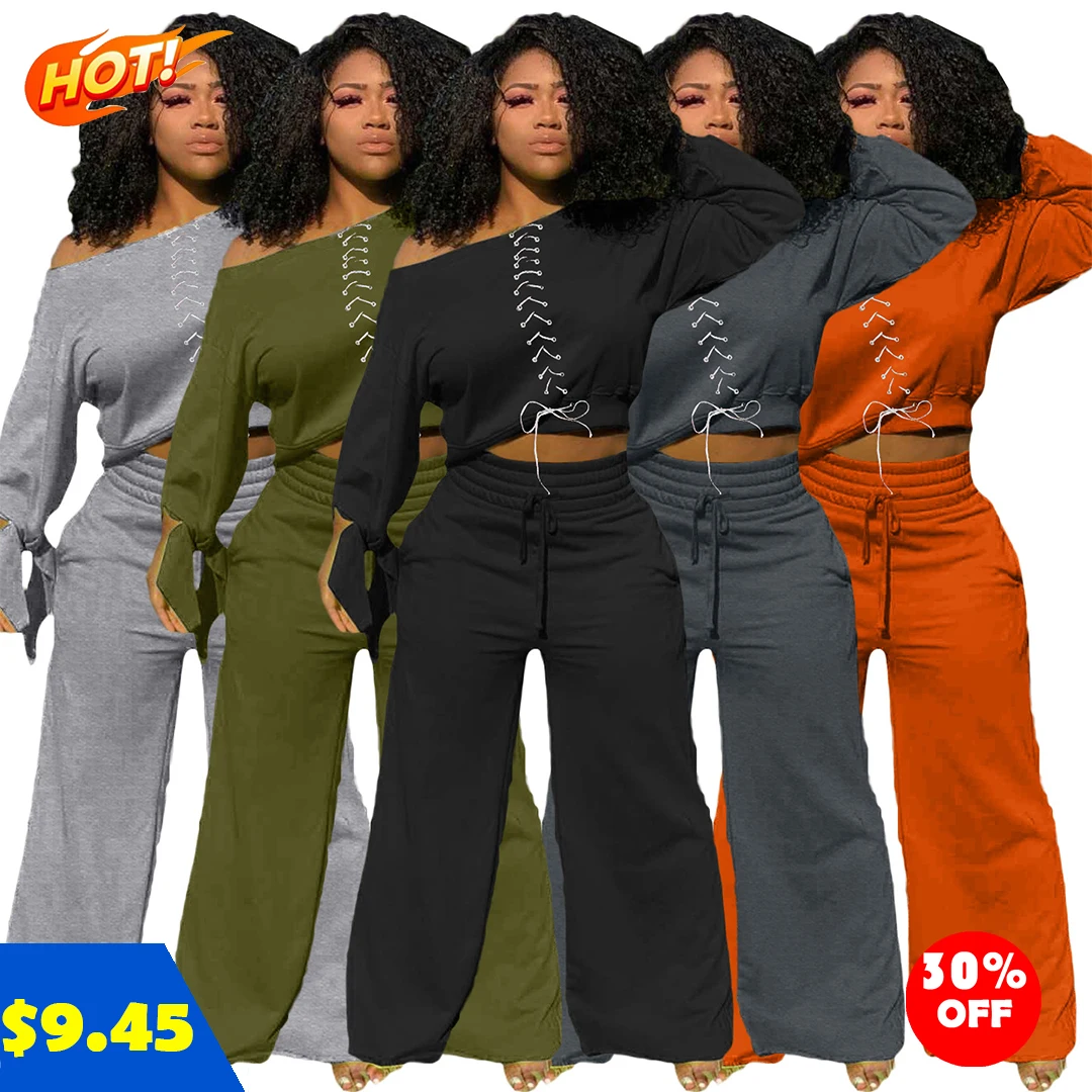 plus size clothing fall 2021 women clothes Casual solid color wide leg trousers with tie tie custom logo two piece pants set, As picture
plus size clothing fall 2021 women clothes Casual solid color wide leg trousers with tie tie custom logo two piece pants set, As picture