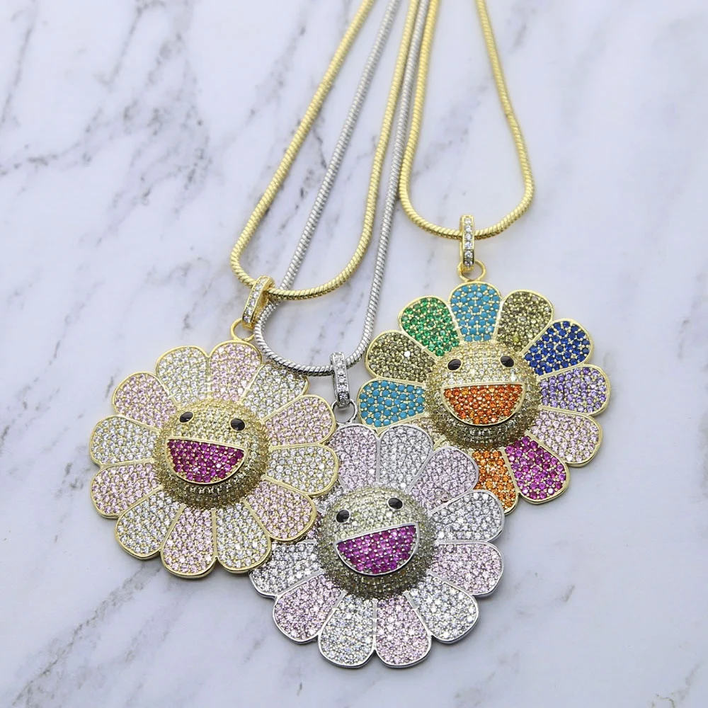 Dropship 2020 New rainbow cz paved Flower Necklace Flower Colorful Petal Smiley Hip Hop Rotating Pendant Necklace Party Holiday, Black
Dropship 2020 New rainbow cz paved Flower Necklace Flower Colorful Petal Smiley Hip Hop Rotating Pendant Necklace Party Holiday, Black