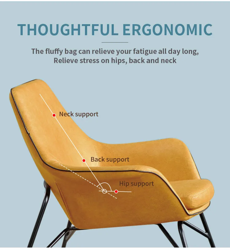 Office Room Modern Chair Seater Leather Seat Set Arm Chairs Leisure Furniture 1 Seccional Single Sofa