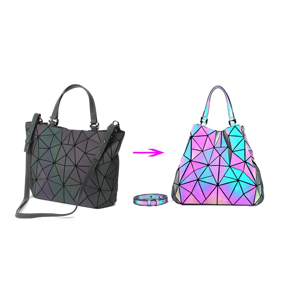 Fashion Design Geometric Fold Multipurpose Luminous Leather Tote Handbags Women Shoulder Bags, As pictures
Fashion Design Geometric Fold Multipurpose Luminous Leather Tote Handbags Women Shoulder Bags, As pictures