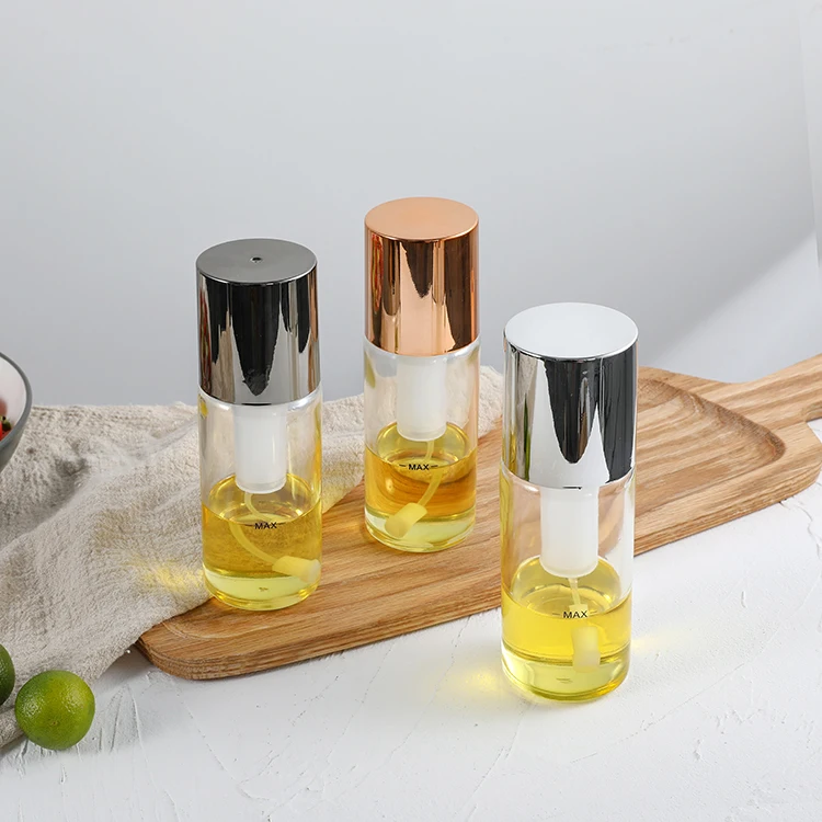 Kitchen oil bottle bbq olive oil sprayer dispenser for cooking with 70ml glass jar, Silver
Kitchen oil bottle bbq olive oil sprayer dispenser for cooking with 70ml glass jar, Silver