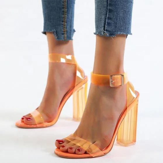 Clear PVC High Thin Heels Sandals Stiletto Pumps Sexy Ladies Shoes Transparent Ankle Straps Open Peep Toe Women's Sandals, Yellow,red,orange,purple
Clear PVC High Thin Heels Sandals Stiletto Pumps Sexy Ladies Shoes Transparent Ankle Straps Open Peep Toe Women's Sandals, Yellow,red,orange,purple