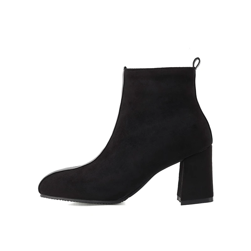 New Round Head Splicing Side Zip Thick-heeled Women's Suede Leather Boots, Black/ecru/green
New Round Head Splicing Side Zip Thick-heeled Women's Suede Leather Boots, Black/ecru/green