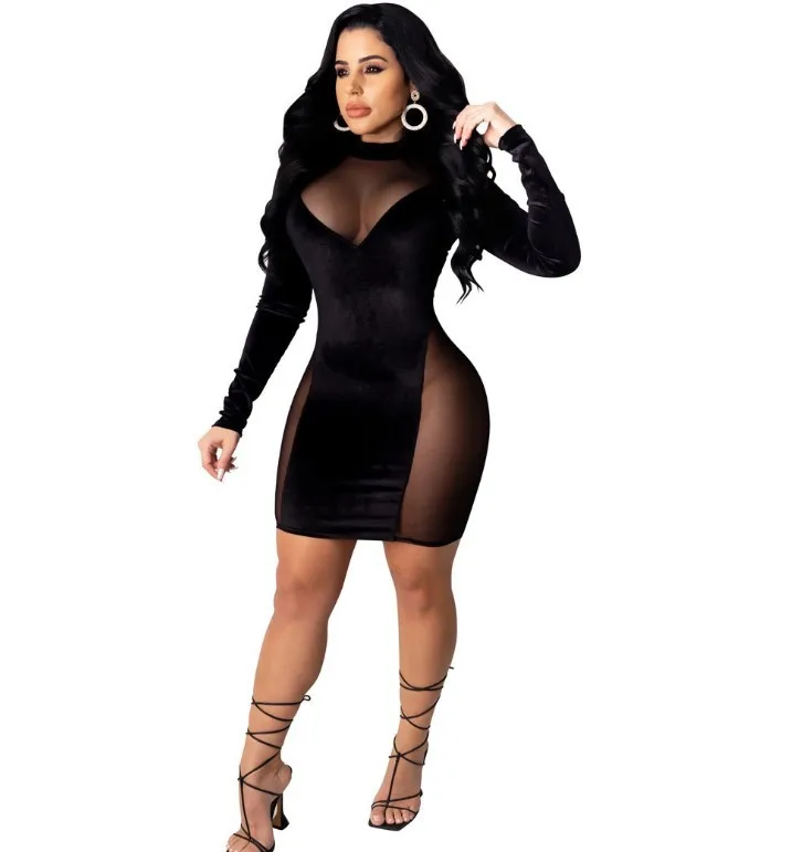 Deep V Neck Patchwork Mesh Transparent Pleuche vestidos retro High Neck See Through Dress Night Sexy Clubwear Cut Out Dress, Print
Deep V Neck Patchwork Mesh Transparent Pleuche vestidos retro High Neck See Through Dress Night Sexy Clubwear Cut Out Dress, Print