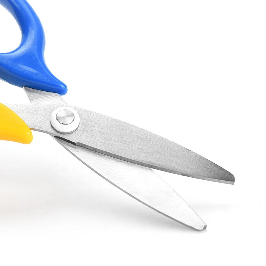 Hot Sale Assort Color Handle Multiple Usages Stainless Steel Stationery Office Scissors