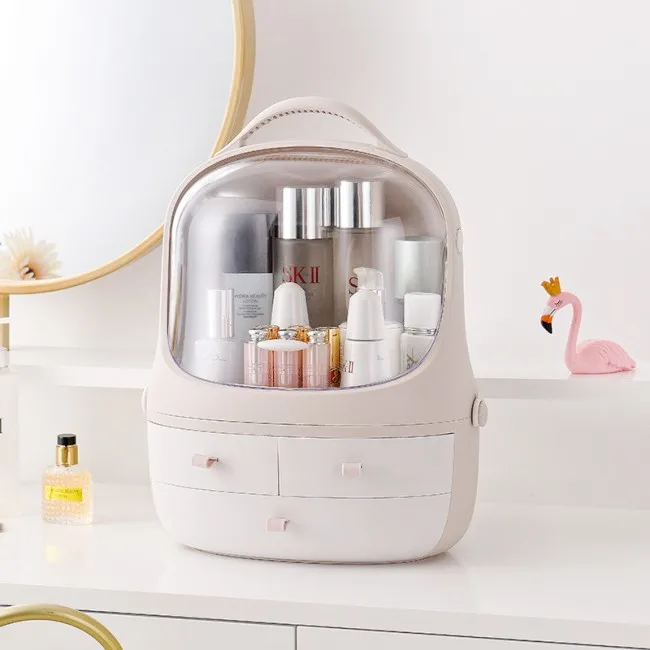waterproof and dustproof Multifunctional Makeup Organizer Cosmetic Organizer Box with Lid, Light grey, pink
waterproof and dustproof Multifunctional Makeup Organizer Cosmetic Organizer Box with Lid, Light grey, pink