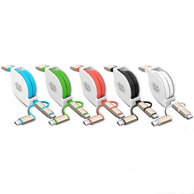 Wholesale lightning cable 3 in 1 USB C cable charging data cable for type-C Android IOS mobile phone
Wholesale lightning cable 3 in 1 USB C cable charging data cable for type-C Android IOS mobile phone