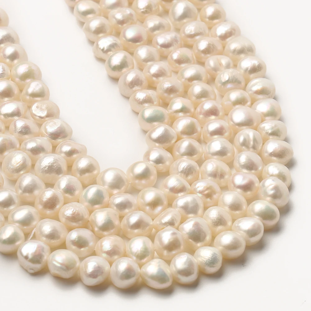 Wholesale 15 Inches Irregular Semiround Freshwater White Pearl Beads for Bracelet Necklace DIY
Wholesale 15 Inches Irregular Semiround Freshwater White Pearl Beads for Bracelet Necklace DIY