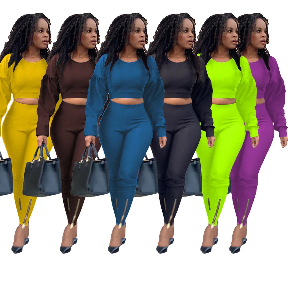 M036 Women's Wear Comfortable Hubble-bubble Sleeve Sport Long-sleeved Double Zipper 2 Piece Pant Set Long Sleeve Woman Tops, Customized color
M036 Women's Wear Comfortable Hubble-bubble Sleeve Sport Long-sleeved Double Zipper 2 Piece Pant Set Long Sleeve Woman Tops, Customized color