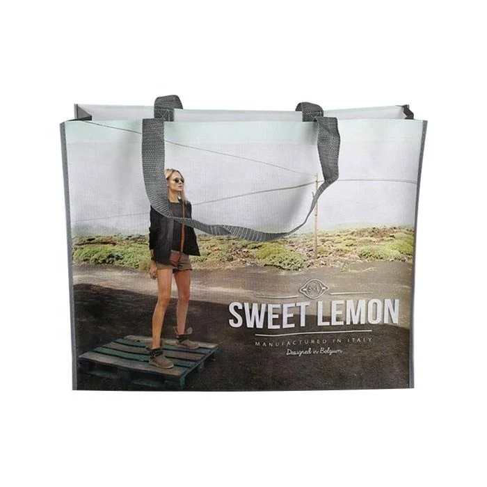Custom Reusable Non Woven Laminated Bag Tote Reusable Shopping Grocery Bag