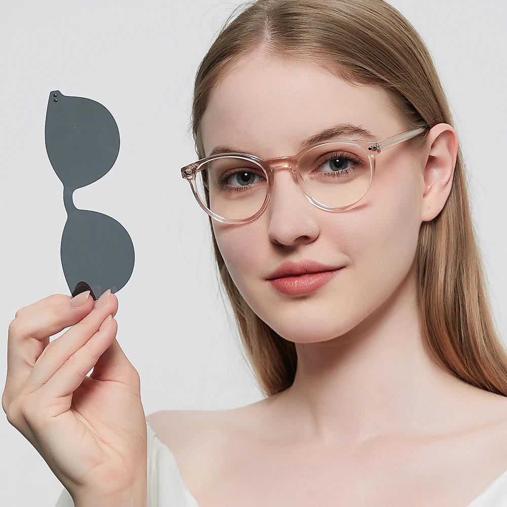 China manufacturer acetate magnetic clip on optical frame glasses eyeglasses, Custom colors
China manufacturer acetate magnetic clip on optical frame glasses eyeglasses, Custom colors