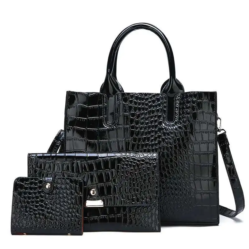 Guangzhou Factory Wholesale pu 3PCS Tote Large Capacity Purse High Quality Handbag for Women, More
Guangzhou Factory Wholesale pu 3PCS Tote Large Capacity Purse High Quality Handbag for Women, More
