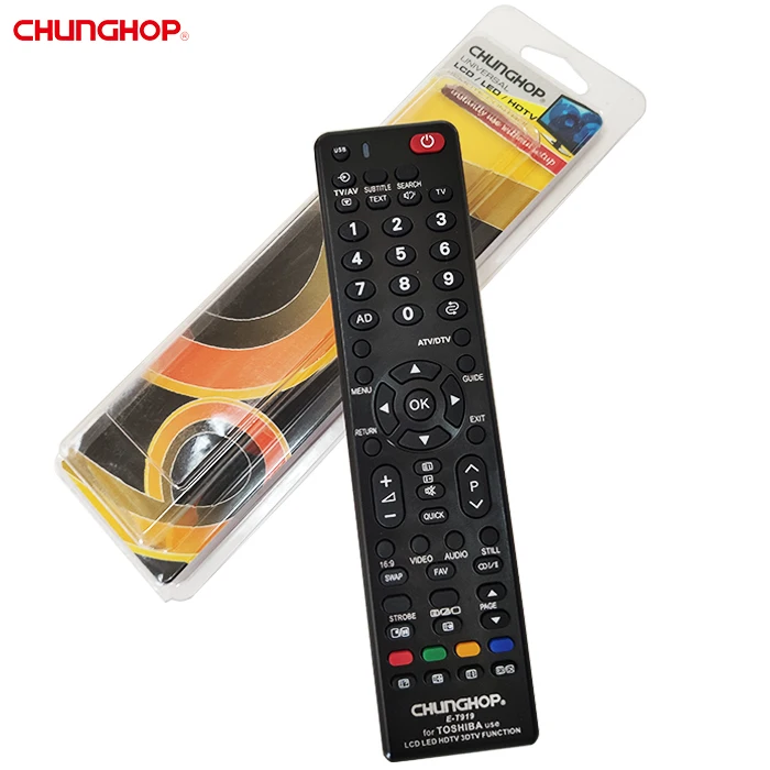 Chunghop E-T919 tv remote control Replacement for single brand LCD/LED/HDTV/3DTV, Black
Chunghop E-T919 tv remote control Replacement for single brand LCD/LED/HDTV/3DTV, Black