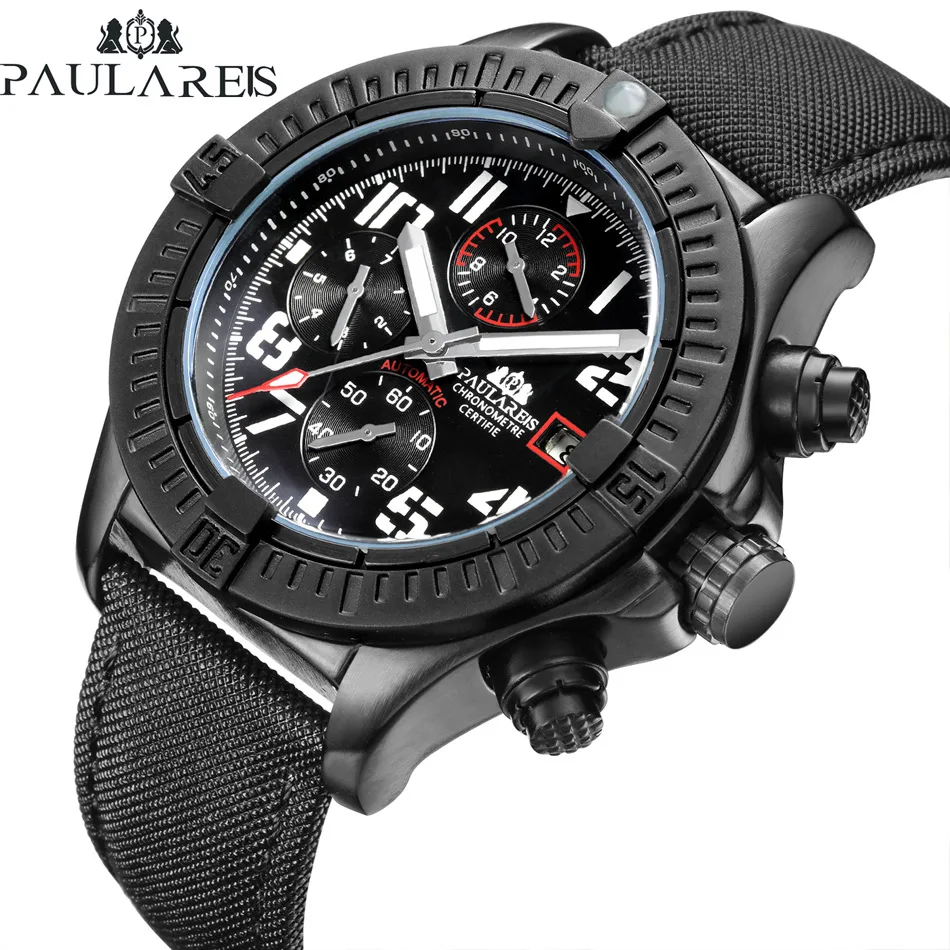 YD26 PAULAREIS Automatic mechanical luminous canvas leather multi-function men's watch AUTOMATIC WATCH
YD26 PAULAREIS Automatic mechanical luminous canvas leather multi-function men's watch AUTOMATIC WATCH