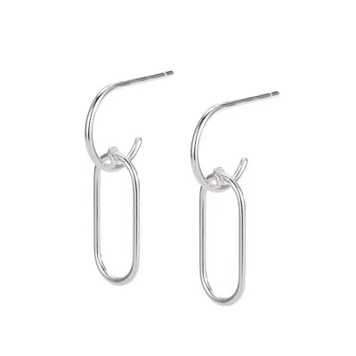 Fashion Design S925 Sterling Silver Geometric Pendant Hook Earrings For Women Jewelry, As picture
Fashion Design S925 Sterling Silver Geometric Pendant Hook Earrings For Women Jewelry, As picture