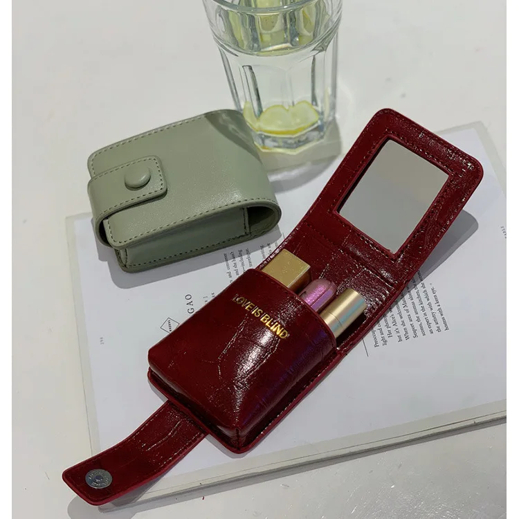 BSCI Factory Premium Mini Lipstick Bag with Mirror Small Portable Lipstick Pouch Lipstick Holder Makeup Bag Fashion Pu, 5 colors
BSCI Factory Premium Mini Lipstick Bag with Mirror Small Portable Lipstick Pouch Lipstick Holder Makeup Bag Fashion Pu, 5 colors