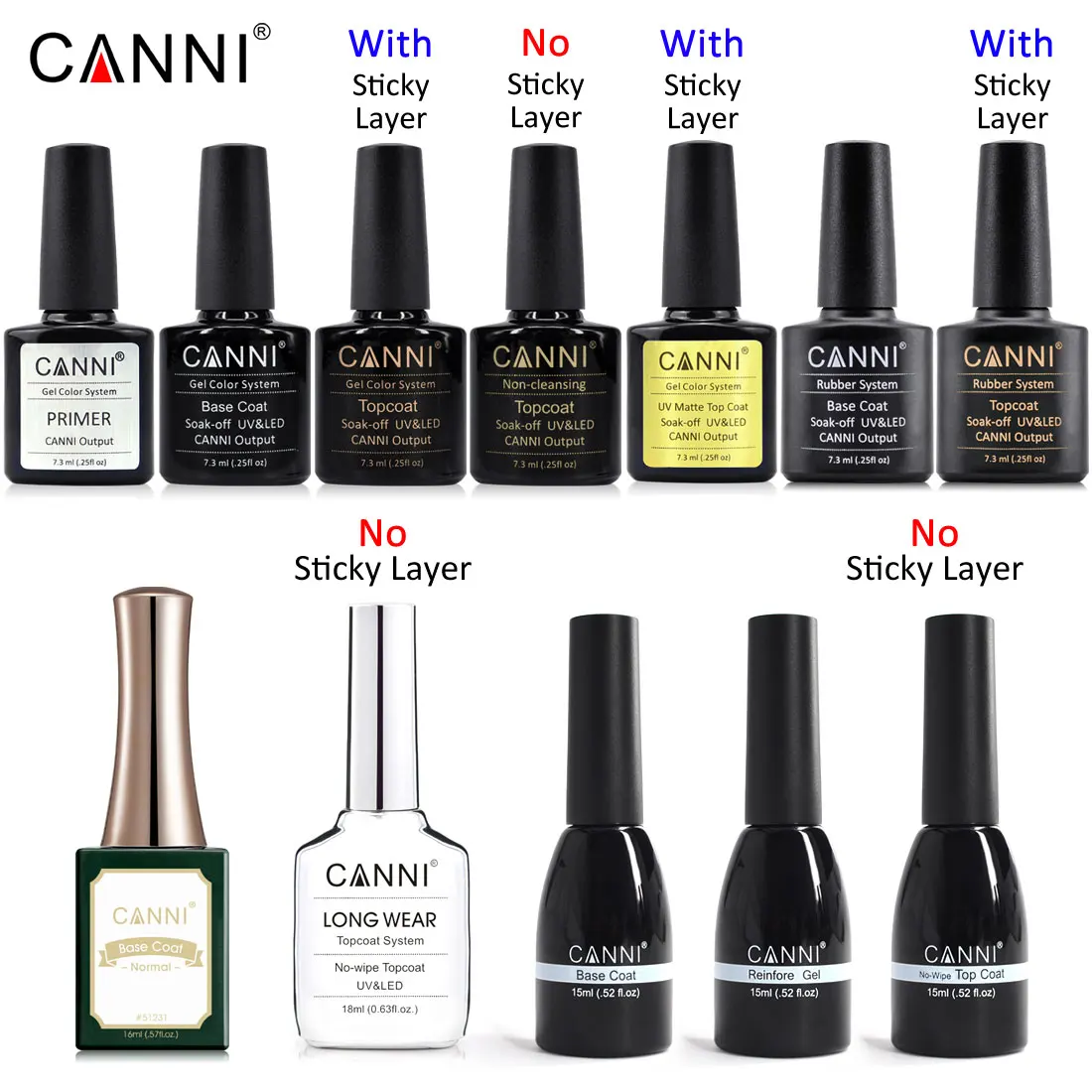 CANNI thick basecoat gel polish 15ml Long Lasting non sticky shiny topcoat Soak off Varnish UV Gel Nail Art gel nail polish 
CANNI thick basecoat gel polish 15ml Long Lasting non sticky shiny topcoat Soak off Varnish UV Gel Nail Art gel nail polish