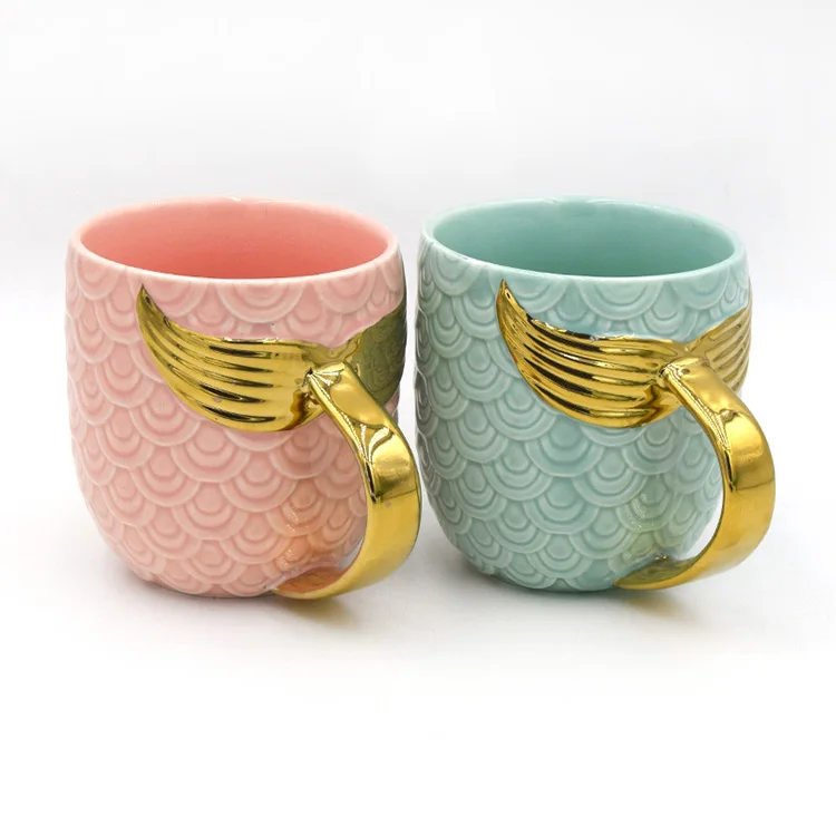 High quality 3D whale mug handpaint with gold ceramic mermaid mug coffee tea water, Custom color
High quality 3D whale mug handpaint with gold ceramic mermaid mug coffee tea water, Custom color
