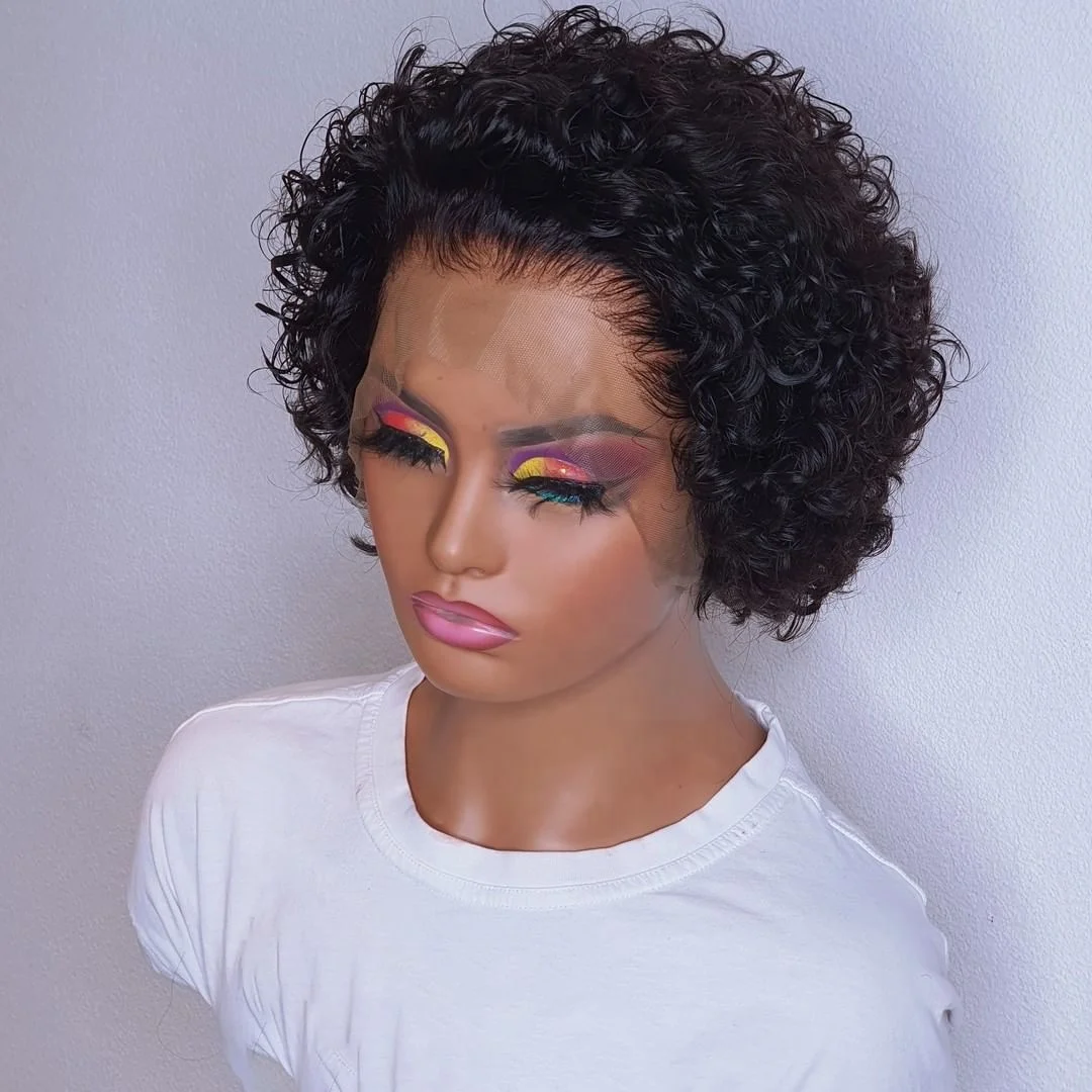 Brazilian Cheap Curly Pixiecut short human hair wigs for black women 13*4 Human Lace Front Wigs For Fashion
Brazilian Cheap Curly Pixiecut short human hair wigs for black women 13*4 Human Lace Front Wigs For Fashion