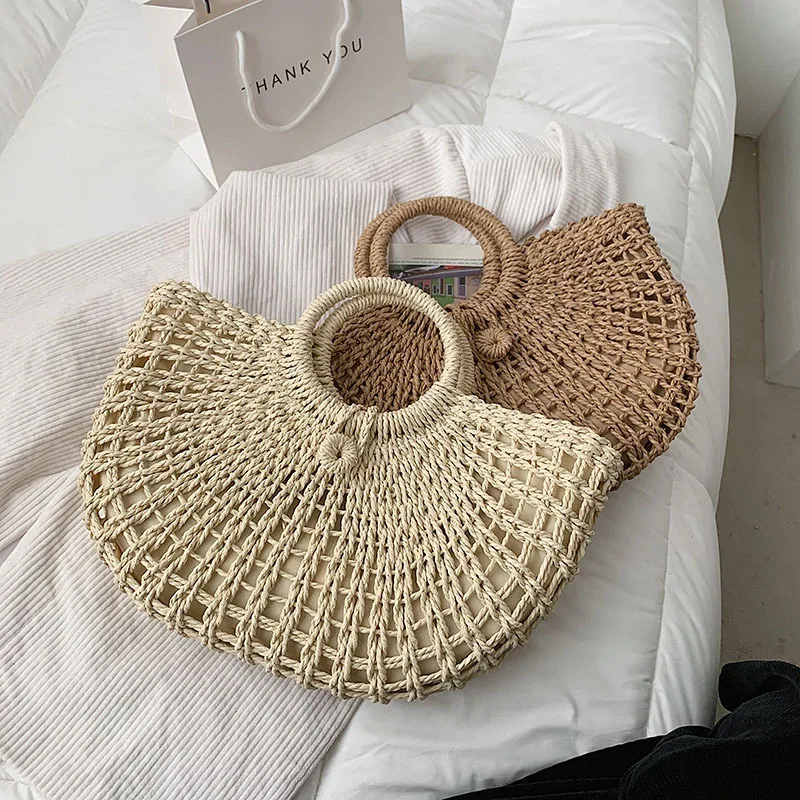 Summer fashion half moon hollow straw women bucket handbags ladies round handle clutch woven bags, 7colors
Summer fashion half moon hollow straw women bucket handbags ladies round handle clutch woven bags, 7colors