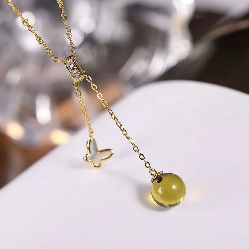 RFJEWEL Sterling Silver S925 Mexican natural Blue Amber pendant necklace entry lux butterfly necklace
RFJEWEL Sterling Silver S925 Mexican natural Blue Amber pendant necklace entry lux butterfly necklace