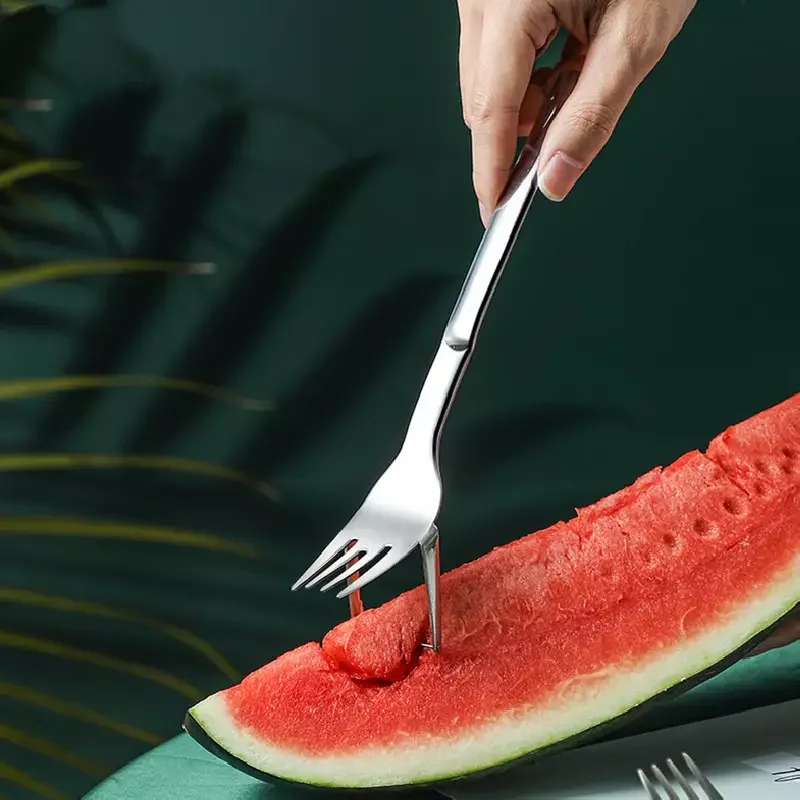 D140Wholesale Household Multi 2-in-1 Watermelon Slicer stainless steel 304 Reusable Fruit fork and Knife Kitchen Utensils
D140Wholesale Household Multi 2-in-1 Watermelon Slicer stainless steel 304 Reusable Fruit fork and Knife Kitchen Utensils