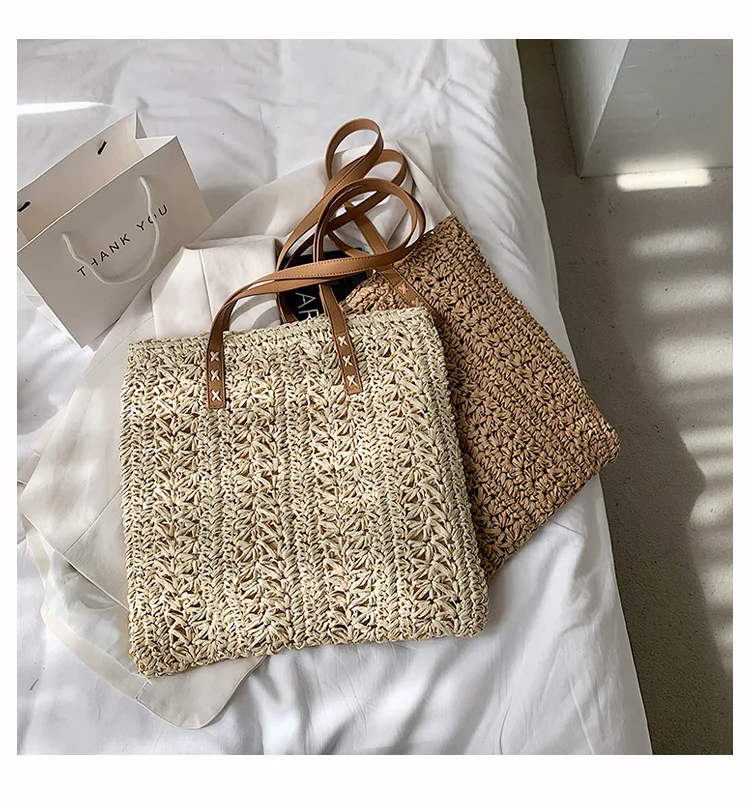 Hot Selling New Woven Beach Bag Woman Travel Wild Holiday Straw Bags Tote Summer Beach, Available in 2 colors with color card
Hot Selling New Woven Beach Bag Woman Travel Wild Holiday Straw Bags Tote Summer Beach, Available in 2 colors with color card