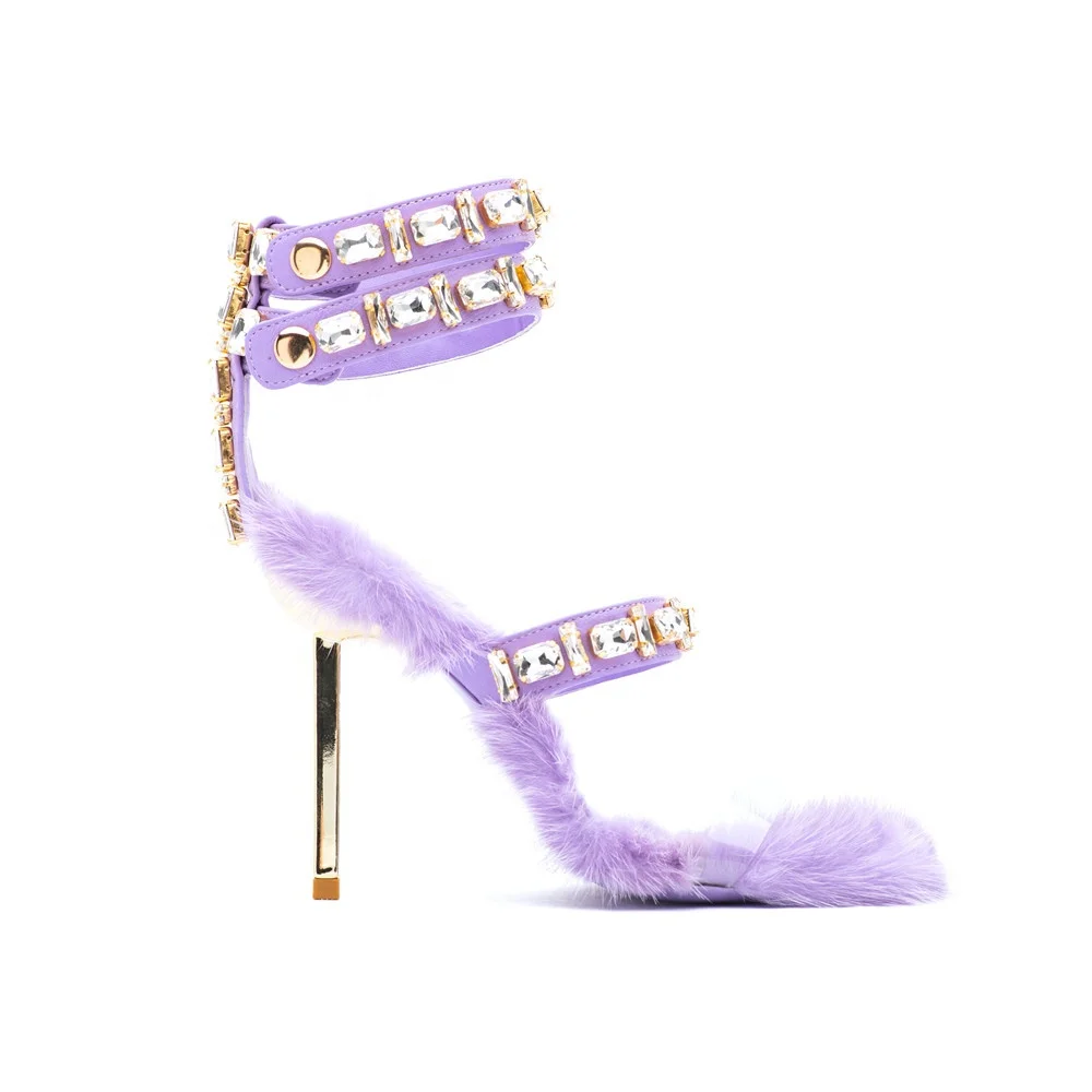 Leather Crystal sandals for women high heel Mink Sandal new design for women and ladies, Customized color
Leather Crystal sandals for women high heel Mink Sandal new design for women and ladies, Customized color