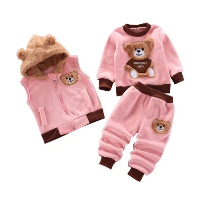 Cute Cartoon Prints Baby Clothing Sets 3 pcs Winter Warm Infant Kids Sports children outfit set, Customized color
Cute Cartoon Prints Baby Clothing Sets 3 pcs Winter Warm Infant Kids Sports children outfit set, Customized color