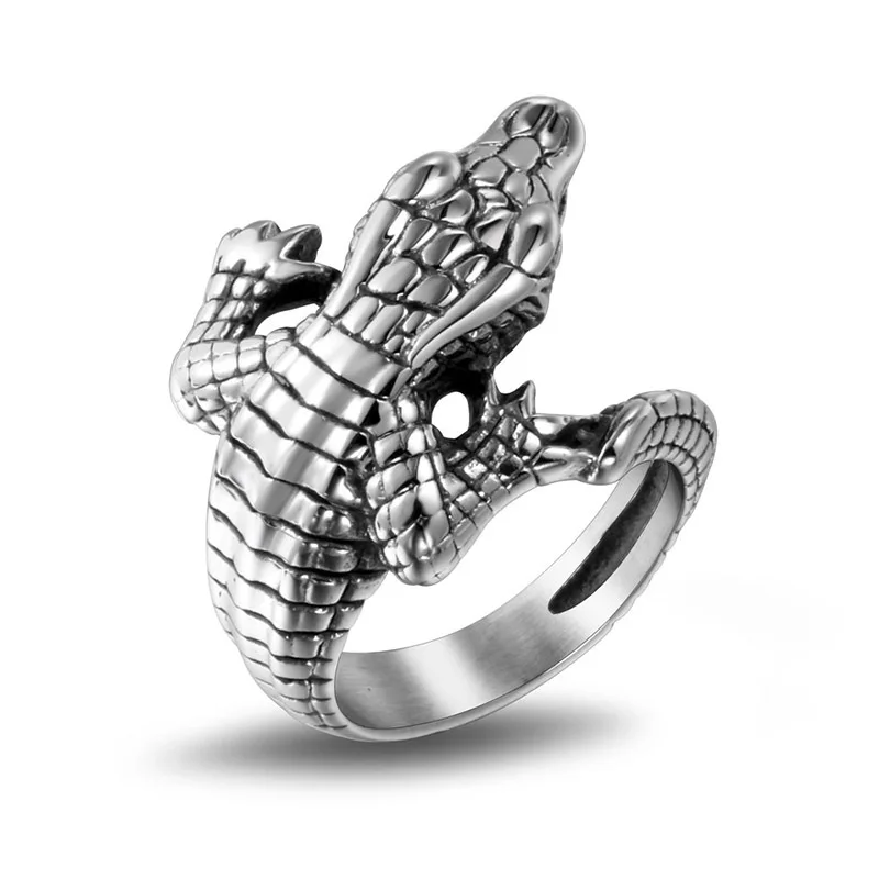 Vintage Style Titanium Steel Jewelry Men and Women Crocodile Finger Ring Personality Non-fading Ring
Vintage Style Titanium Steel Jewelry Men and Women Crocodile Finger Ring Personality Non-fading Ring